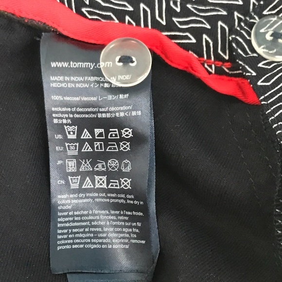 High Waist Wide Leg 100% viscose Navy pants  size4 - Picture 7 of 12